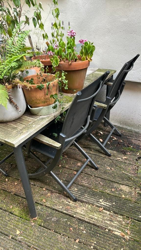 Tuinmeubelset, Ophalen, Gebruikt, Eettafel, 6 zitplaatsen