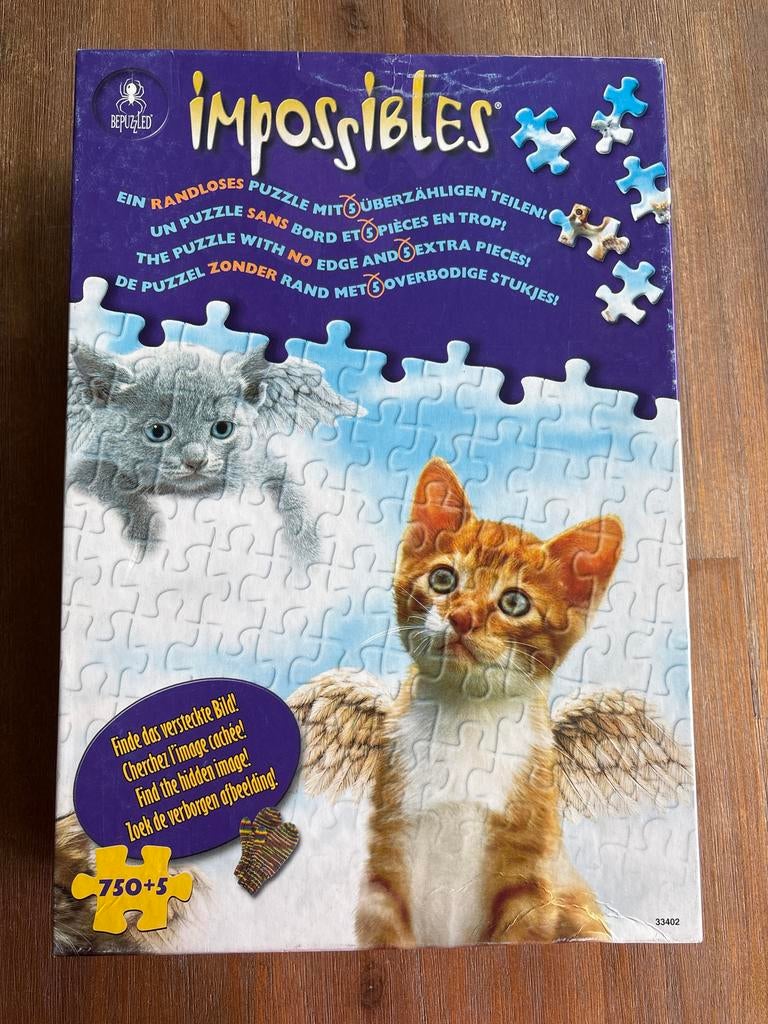 Bepuzzled Impossibles Puzzel - 750+5 Stukjes Katten, Hobby en Vrije tijd, Denksport en Puzzels, Ophalen, 500 t/m 1500 stukjes