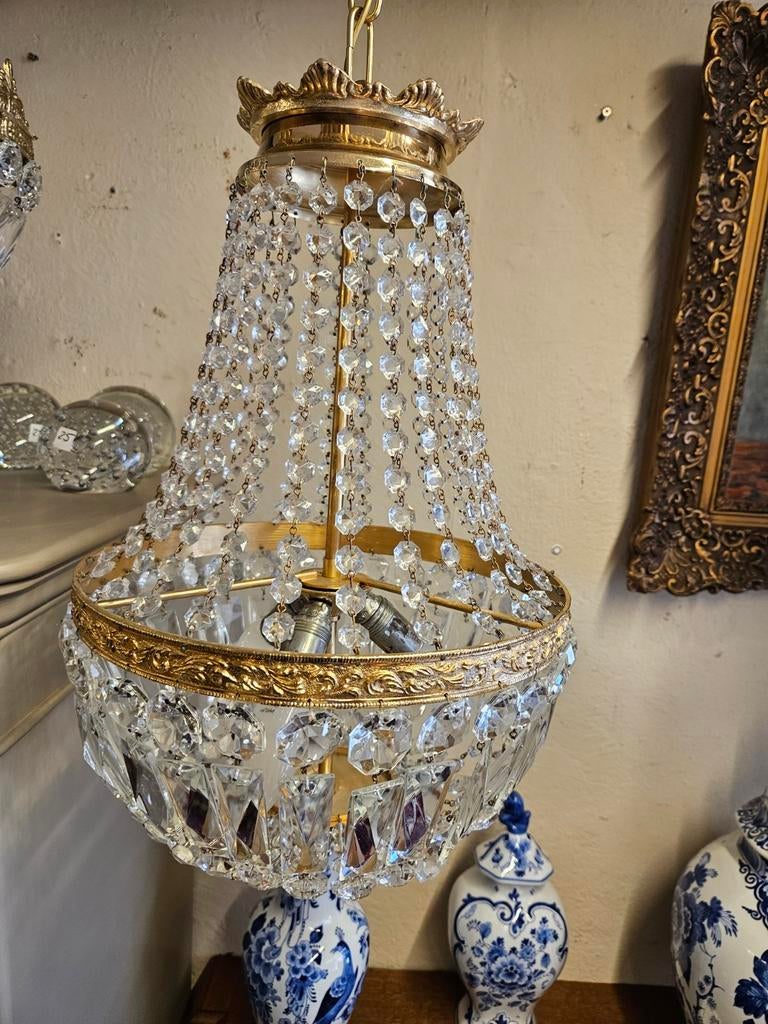 Antieke kristallen zakkroon in zeer goede staat., Ophalen of Verzenden