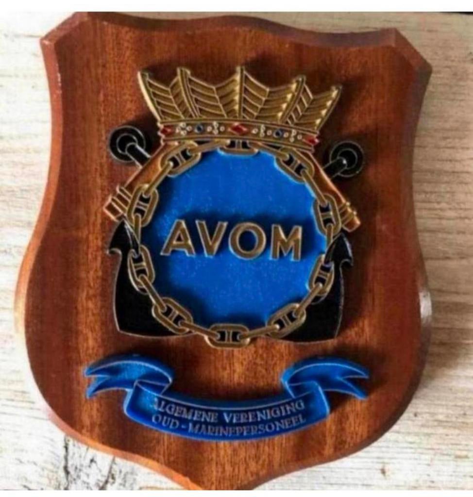 Marine Wapenschild  AVOM, Verzamelen, Verzenden, Marine, Nederland, Embleem of Badge