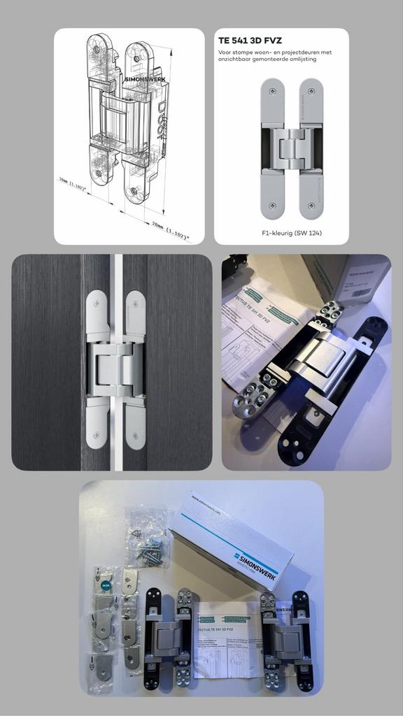 TECTUS TE 541 3D FVZ Verdekte Scharnieren Nieuw In Doos, Doe-het-zelf en Verbouw, Ophalen of Verzenden, Nieuw, Overige materialen