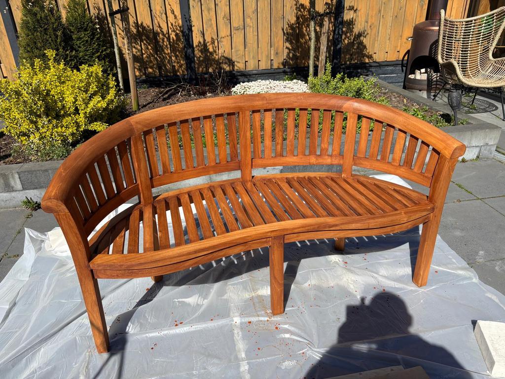 Tuinbank Teakhout, Ophalen, Zo goed als nieuw, Teakhout