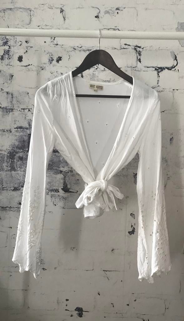 Moost wanted Alina wikkeltop, Kleding | Dames, Verzenden, Wit, Lange mouw, Maat 36 (S)