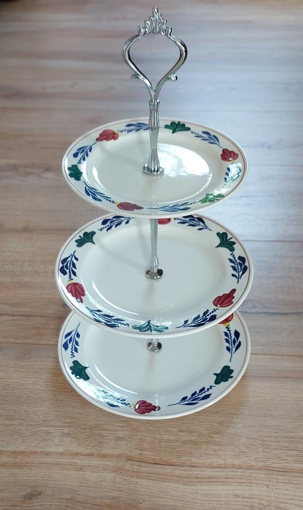 Boerenbont etagere, Overige typen, Ophalen of Verzenden, Zo goed als nieuw, Aardewerk