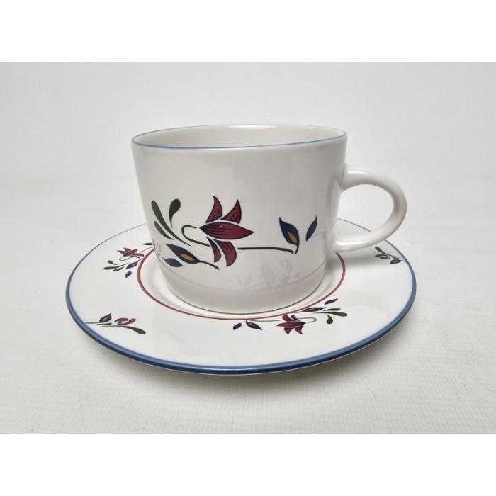 # Copenhagen stoneware Thailand kop en schotels, Gebruikt, Ophalen of Verzenden, Overige stijlen, Kop(pen) en/of Schotel(s)