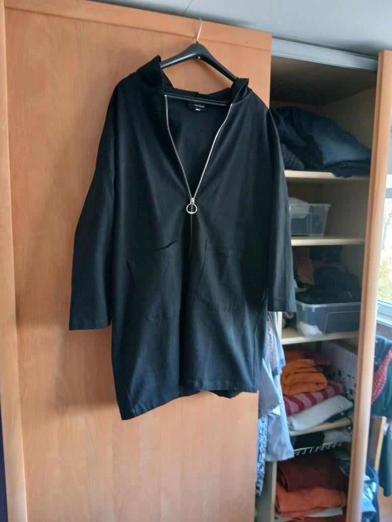 Zwart vest met rits maat 50 van Miamoda, Kleding | Dames, Grote Maten, Ophalen of Verzenden