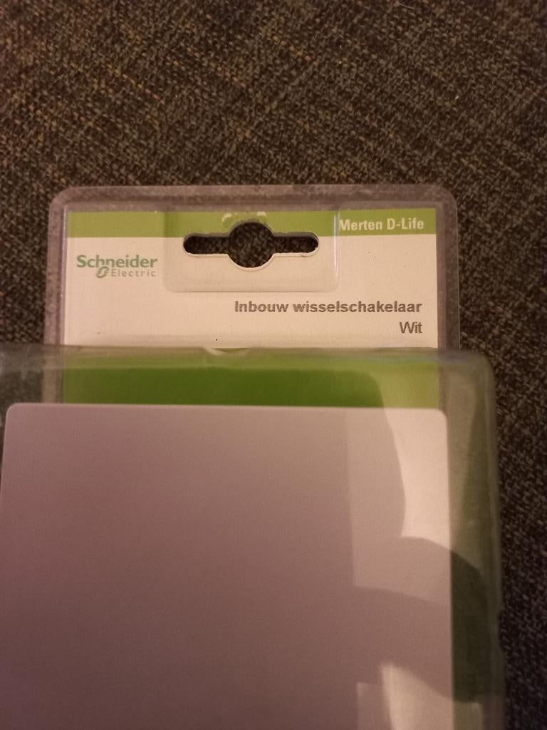 Schneider Electric Merten D-Life Inbouw Wisselschakelaar Wit, Doe-het-zelf en Verbouw, Elektra en Kabels, Nieuw, Schakelaar, Ophalen of Verzenden