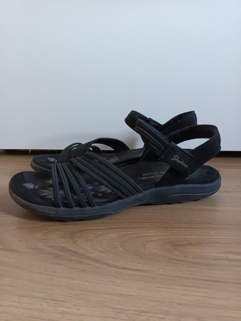 Skecher sandalen dames, Kleding | Dames, Schoenen, Ophalen of Verzenden, Zo goed als nieuw, Zwart