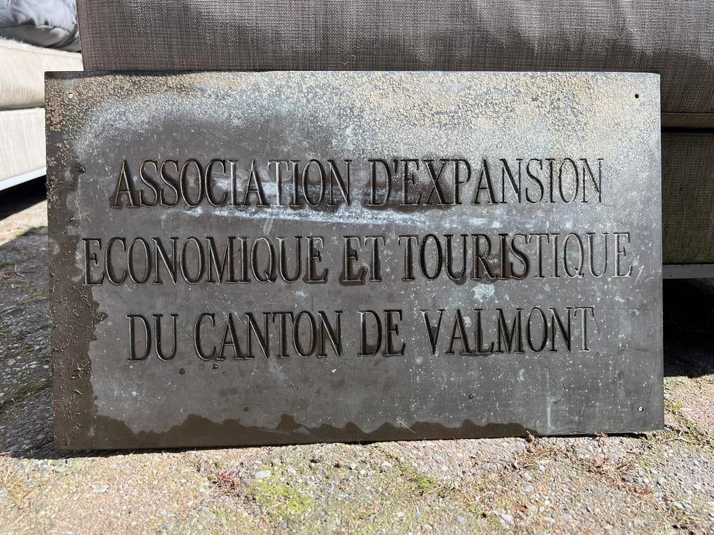 OUD GEDENKBORD VALMONT, Antiek en Kunst, Curiosa en Brocante, Ophalen of Verzenden