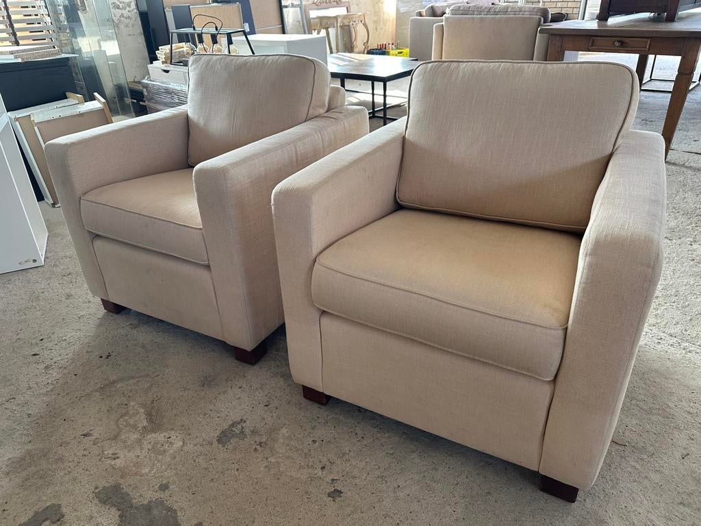 Prijs verlaagd: 2 fauteuils, Ophalen, Gebruikt, Stof