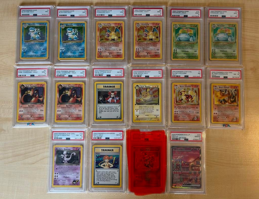 psa vintage wotc pokemonkaartjes, Ophalen of Verzenden, Zo goed als nieuw, Foil