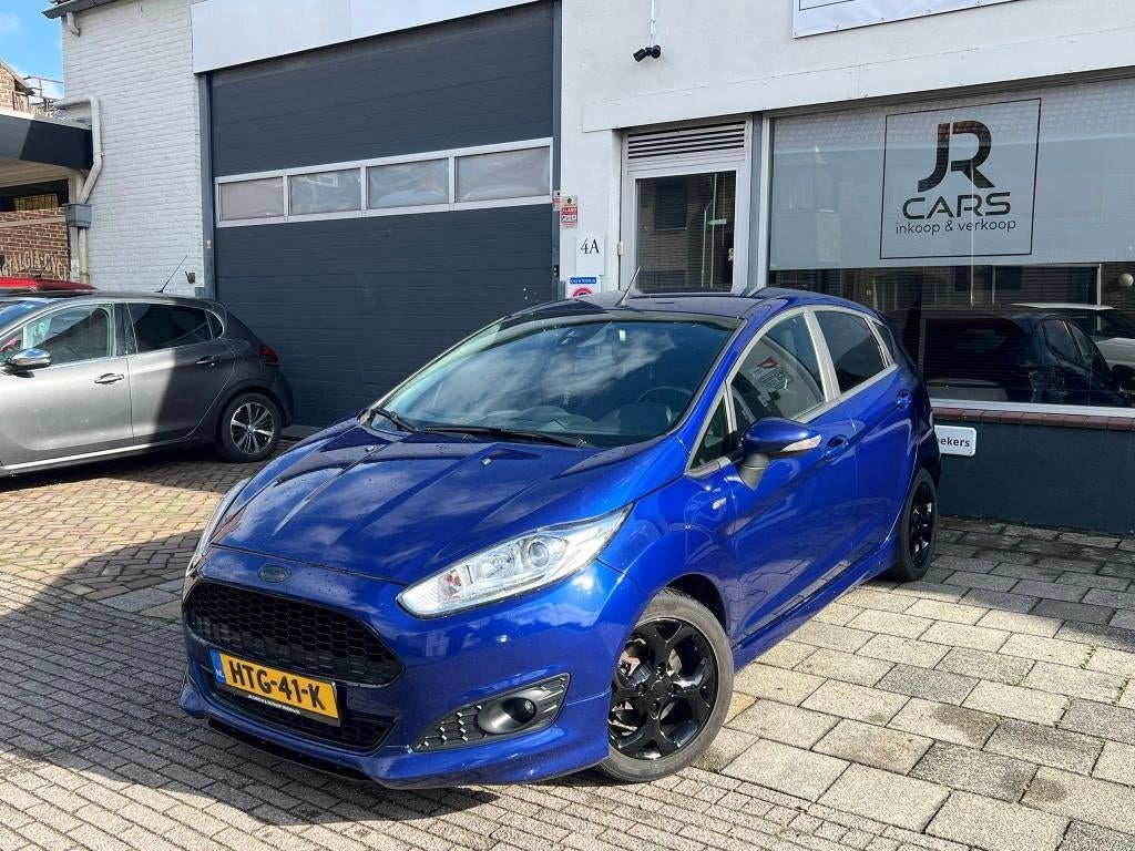 Ford Fiësta ST Line 1.0 Ecoboost 100pk 5dr 2017 Blauw, Voorwielaandrijving, Stof, 565 kg, Zwart