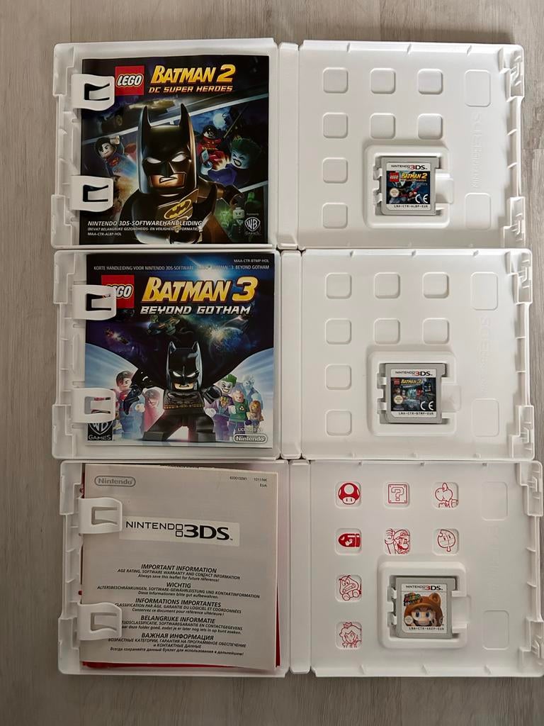 Nintendo 3DS spellen: Lego Batman en Super Mario, Spelcomputers en Games, Avontuur en Actie, Gebruikt, 1 speler, Ophalen of Verzenden