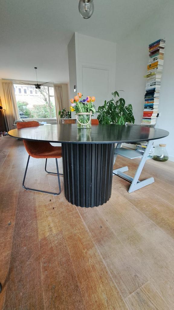 Ronde tafel loods 5, Gebruikt, 100 tot 150 cm, Ophalen of Verzenden, Eikenhout