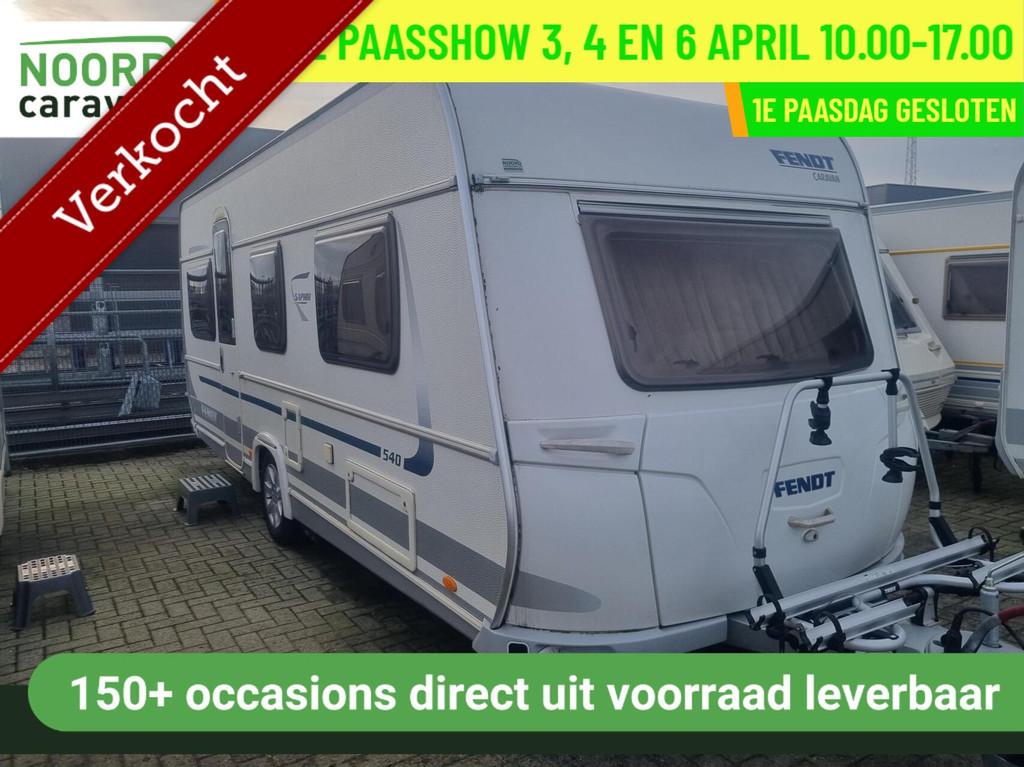 FENDT SAPHIR 540 ENKELE BEDDEN + VOORTENT + MOVER + LUIFEL, Rondzit, 7 tot 8 meter, Fendt, Tot en met 4