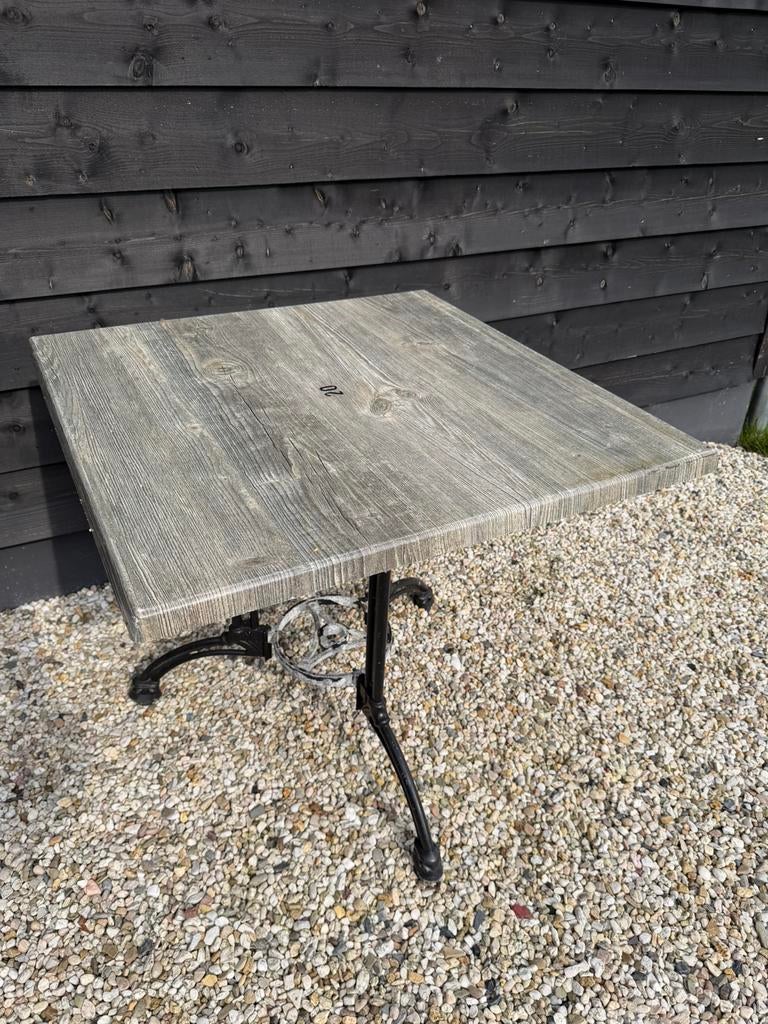 Partij Terrastafels Vierkant, Horeca, Vintage, 25 stuks, Tuin en Terras, Tuintafels, Ophalen, Gebruikt, Vierkant, Metaal