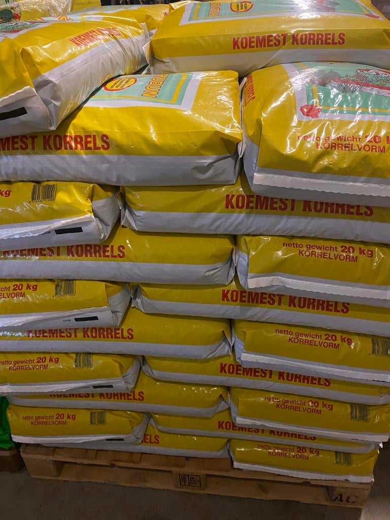 Koemestkorrels 20 kg - Organische meststof voor tuin en plan, Ophalen, Koemestkorrels