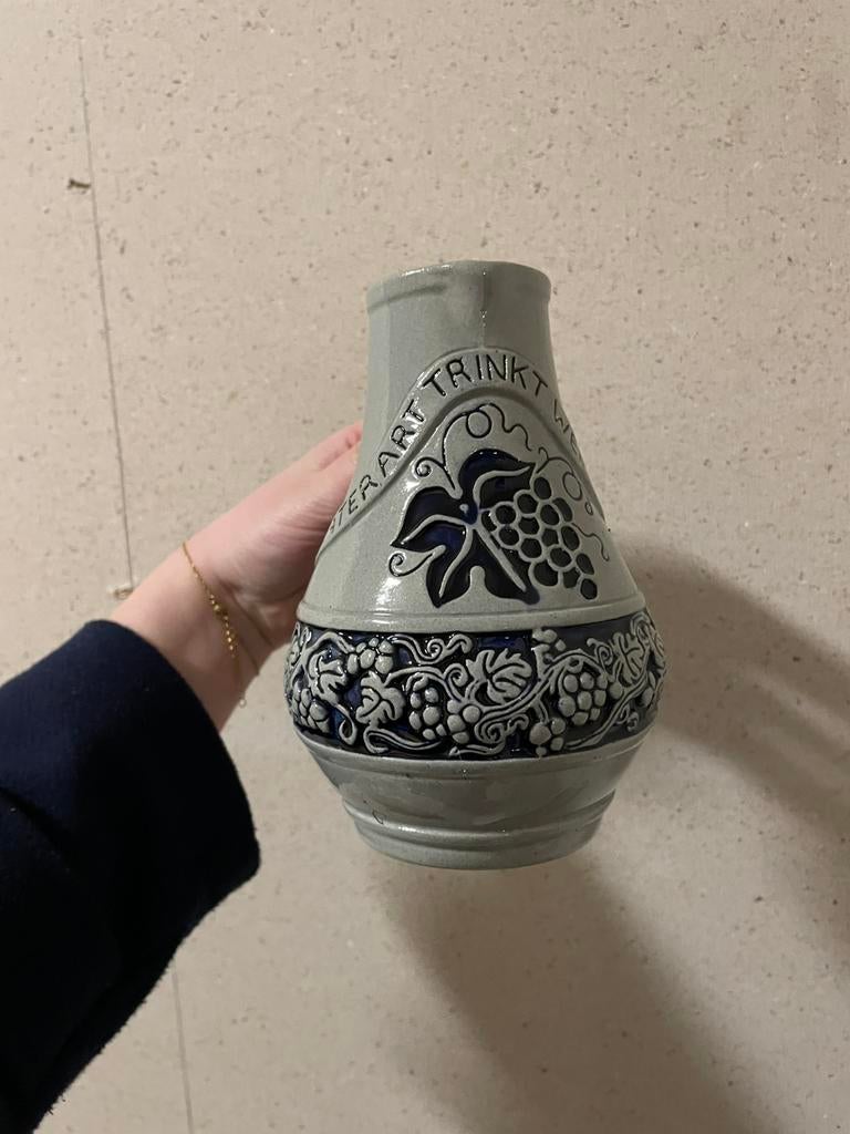 Vaasje grijs met blauw Duitsland, Ophalen of Verzenden