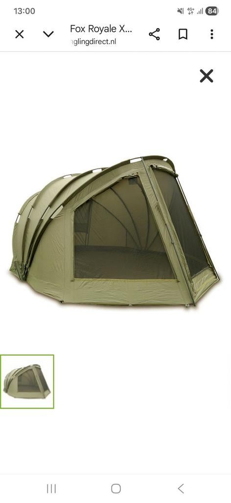 Fox royale xxl bivvy, Watersport en Boten, Ophalen, Zo goed als nieuw, Overige typen