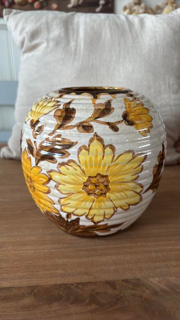 Gouds plateel keramieken vaas, Ophalen of Verzenden