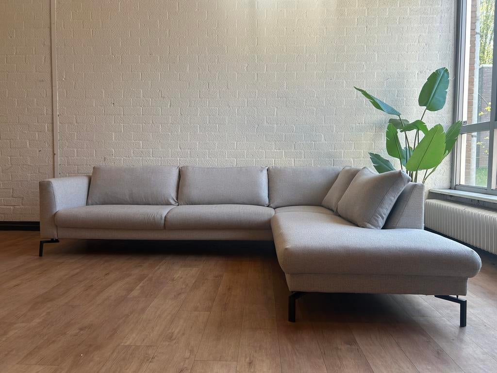 Luxe Design Hoekbank Lichtgrijs | Moderne Lounge Bank, 250 tot 300 cm, 100 tot 125 cm, Luxe, Hoekbank