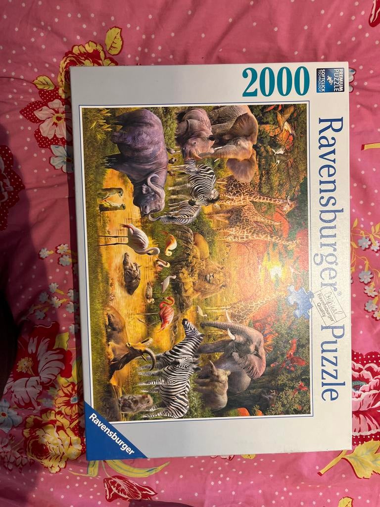 Ravensburger Puzzel 2000 stukjes - Afrikaanse Dieren, Ophalen of Verzenden, Meer dan 1500 stukjes, Zo goed als nieuw, Legpuzzel