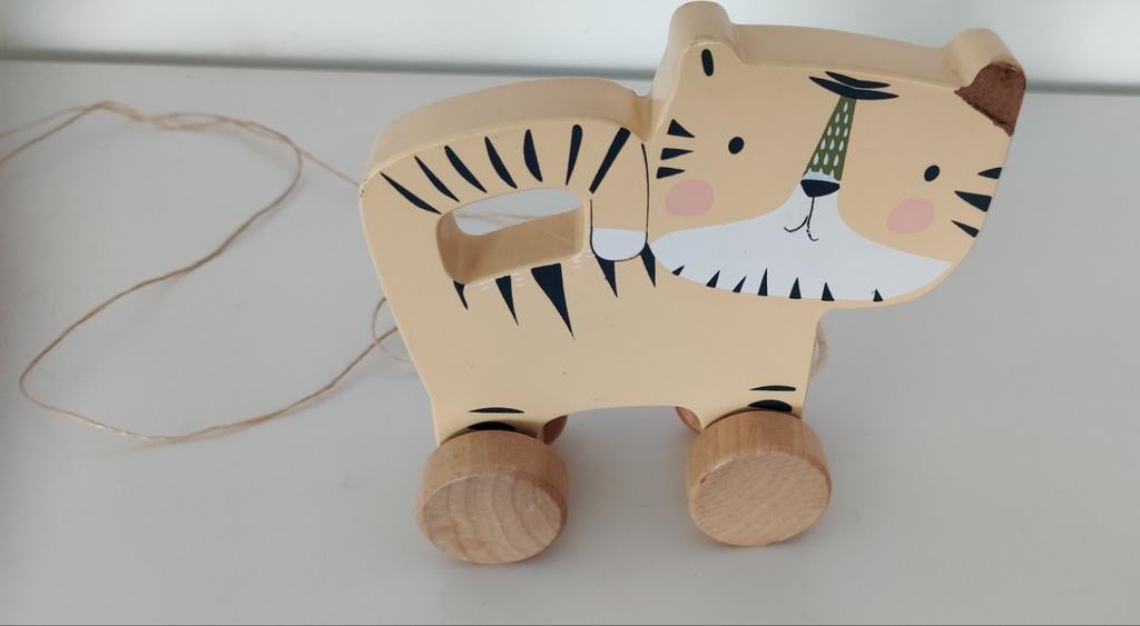Little Dutch houten trek tijger, Kinderen en Baby's, Speelgoed | Houten speelgoed, Ophalen of Verzenden, Gebruikt, Duw- of Trekspeelgoed