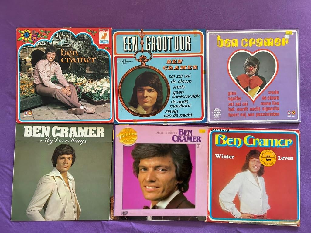 7 LP's Ben Cramer (ook per stuk te koop), Ophalen of Verzenden, Gebruikt, 12 inch, Levenslied of Smartlap