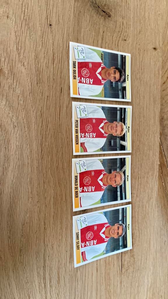 4 x panini voetbal 95, Verzamelen, Sportartikelen en Voetbal, Ophalen of Verzenden, Zo goed als nieuw, Ajax, Poster, Plaatje of Sticker