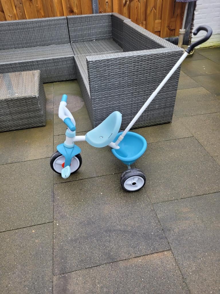 Smoby driewieler met duwstok, Ophalen, Gebruikt, Smoby, Duwstang