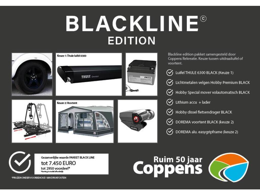 Hobby De Luxe 540 UL 2026 BLACKLINE ACTIE!!!, Caravans en Kamperen, Caravans, Standaardzit, Hobby, Overige typen, Bedrijf