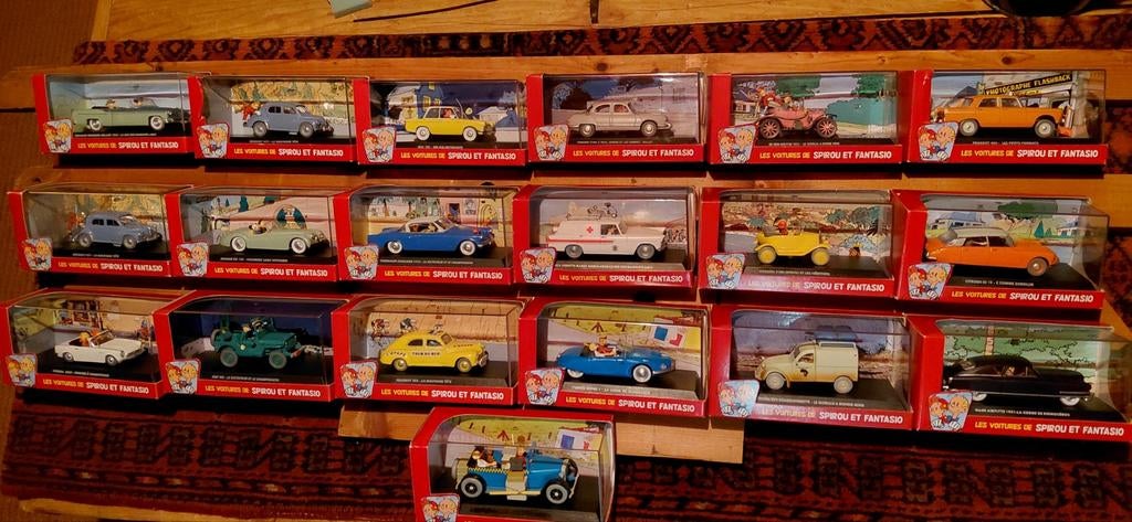 Robbedoes en Kwabbernoot modelauto's Atlas, Hobby en Vrije tijd, Modelbouw | Auto's en Voertuigen, Zo goed als nieuw, Auto, 1:32 tot 1:50