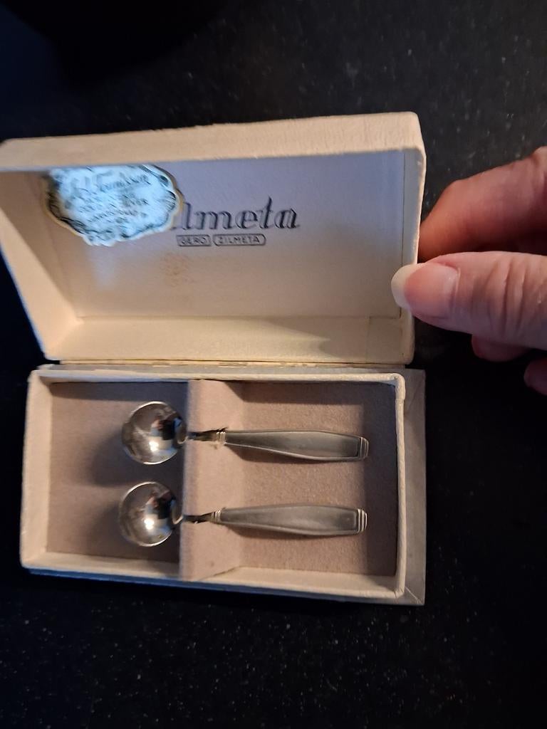 Zilmeta zoutlepeltjes in originele verpakking - set van 2, Antiek en Kunst, Ophalen of Verzenden