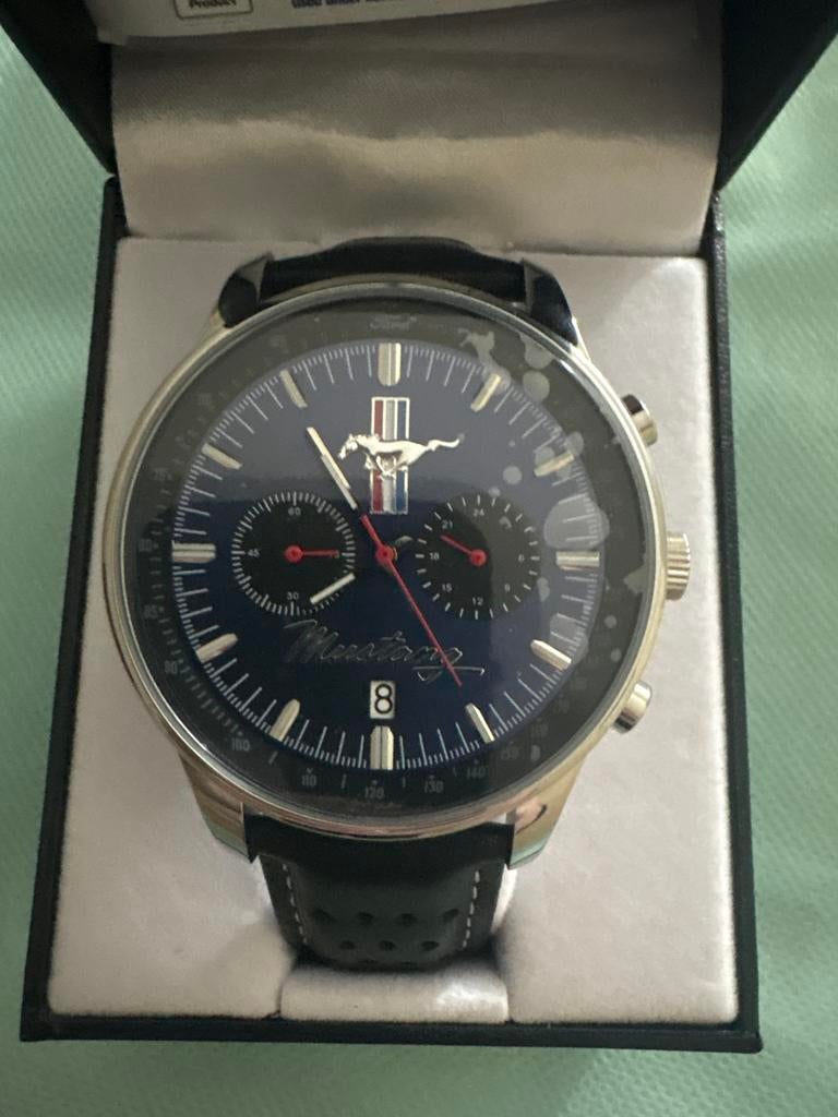 Exclusieve Mustang Horloge - Speciale Editie, Overige merken, Leer, Staal, Polshorloge