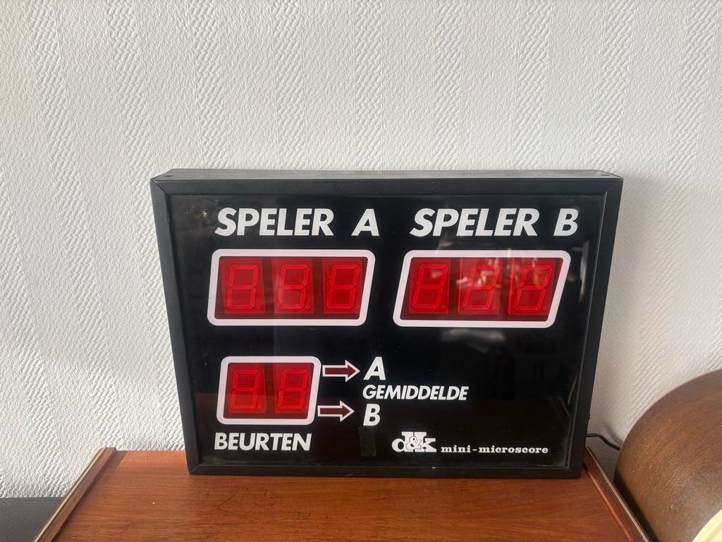 Vintage Biljart Scorebord - Mini-Microscore, Ophalen of Verzenden, Gebruikt, Overige typen