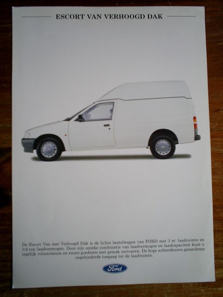 Ford Escort Van Verhoogd Dak [ 1993 ], Verzenden, Zo goed als nieuw, Ford