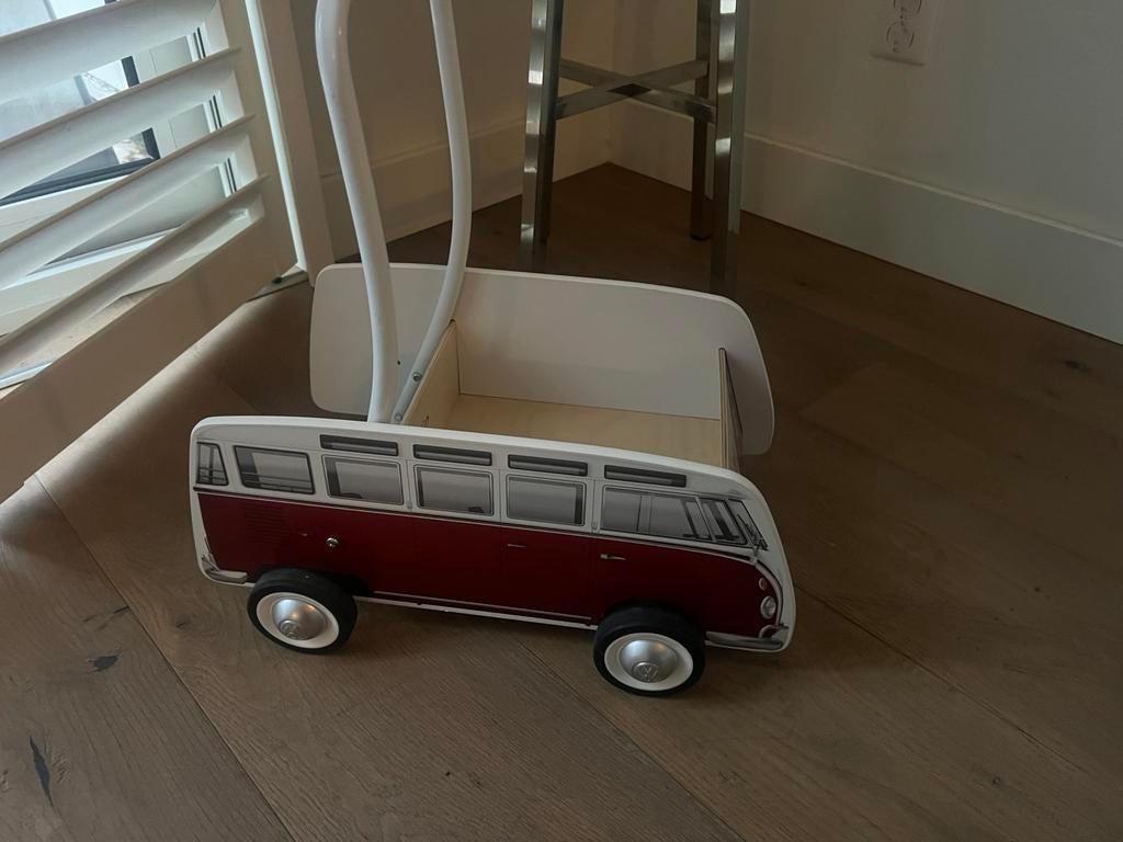 Hape E0381  Bulli loopwagen / baby walker Volkswagen, Ophalen, Zo goed als nieuw, Auto, Met wieltjes