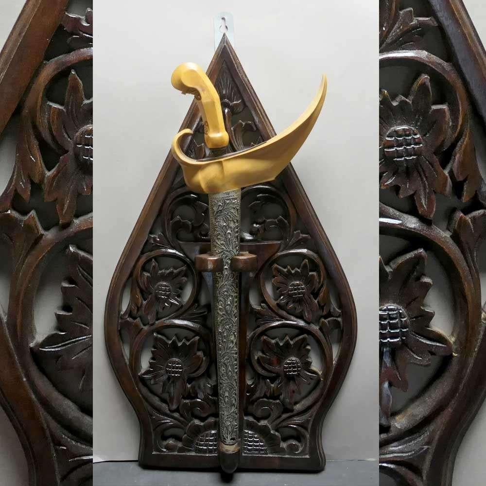 Blawong Gunungan BL5 Keris houder kris bord standaard hout, Antiek en Kunst, Kunst | Niet-Westerse kunst, Ophalen of Verzenden