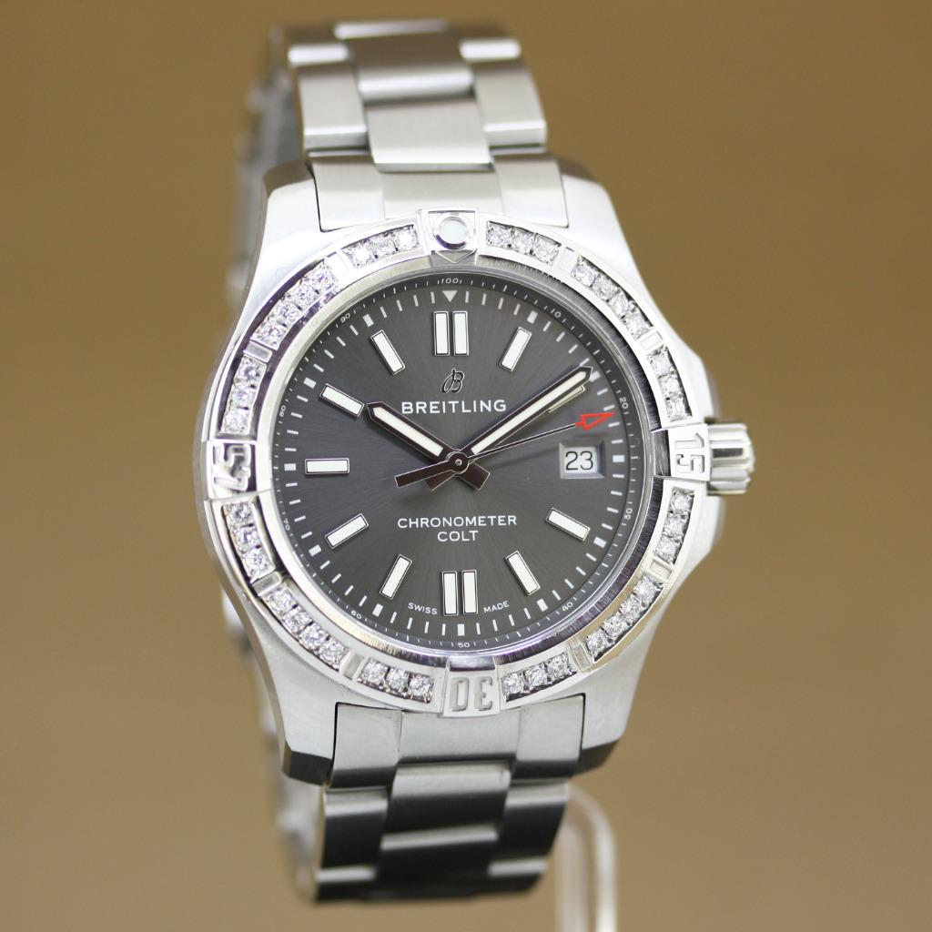 Breitling Chronomat Colt 41 Diamant, Staal, Breitling, Polshorloge, Overige materialen