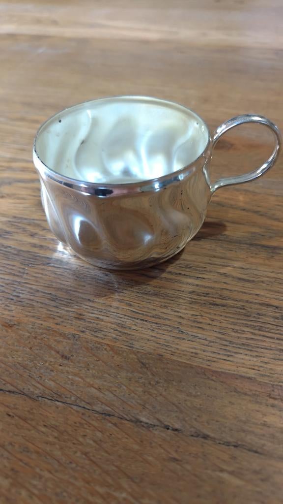 Zilverkleurige geboortebeker, Ophalen of Verzenden