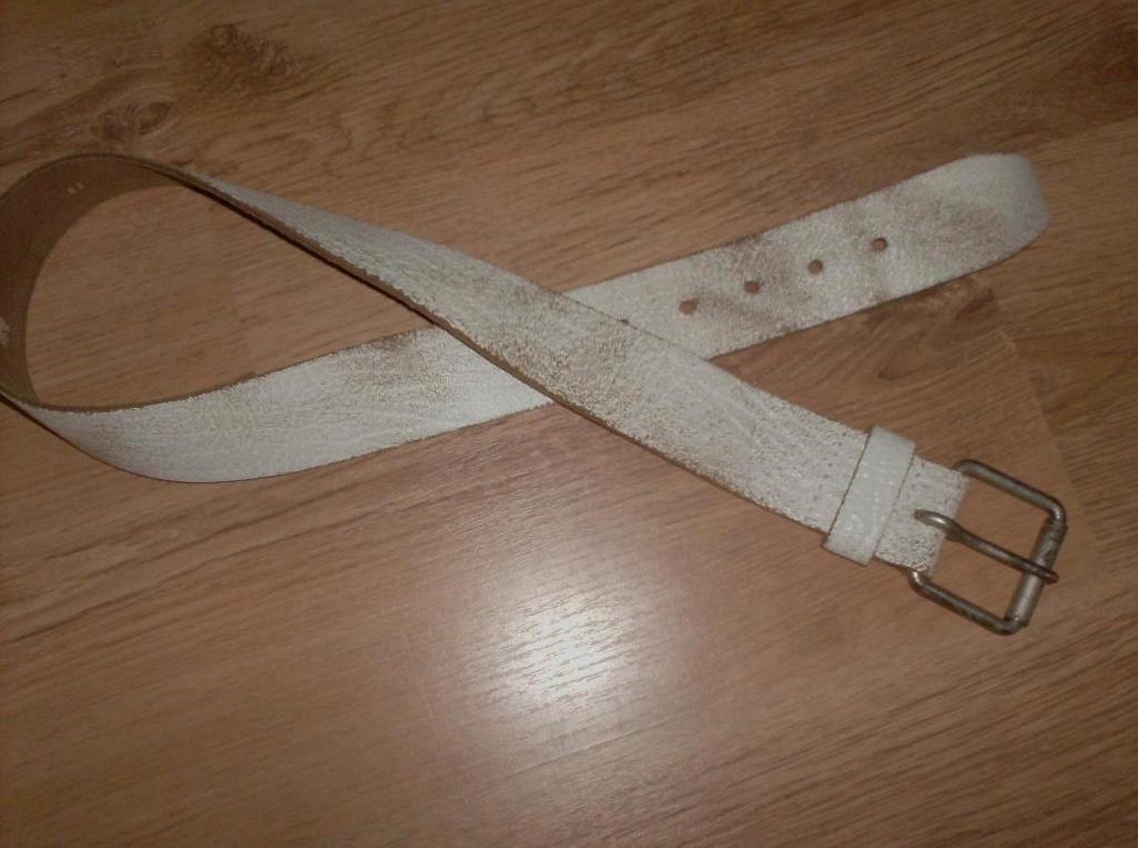 Cowboys Belt Leren riem wit, 80 tot 90 cm, 3 tot 5 cm, Ophalen of Verzenden, Zo goed als nieuw