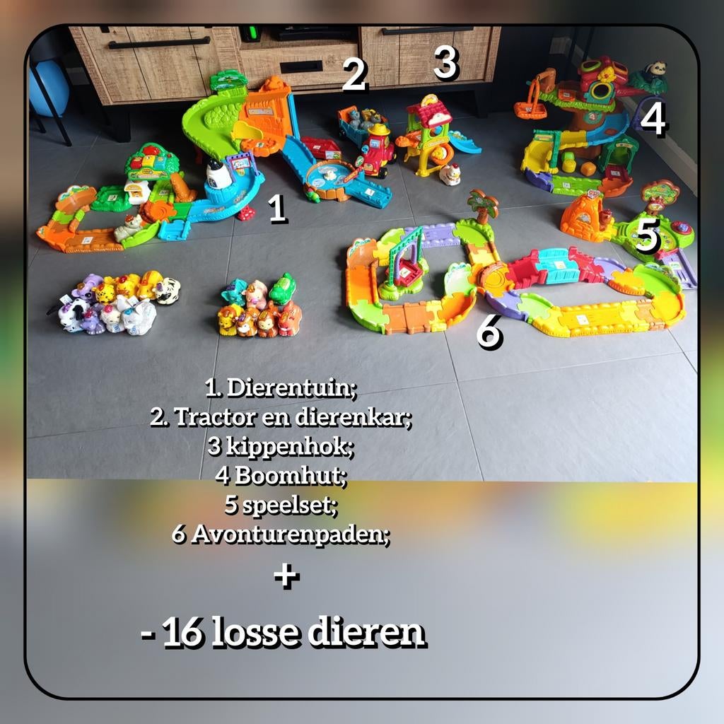 VTech Toet Toet Auto's sets + 16 dieren, Ophalen, Gebruikt, Jongen of Meisje