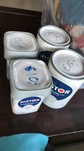 4 liter standaard grijs lak histor cyber 6927 nieuw partij \, Ophalen of Verzenden, Nieuw