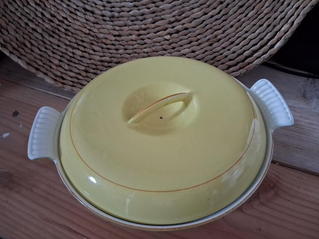 Dru gietijzeren ovenschaal, Ophalen of Verzenden, Gebruikt, Gietijzer, Overige typen