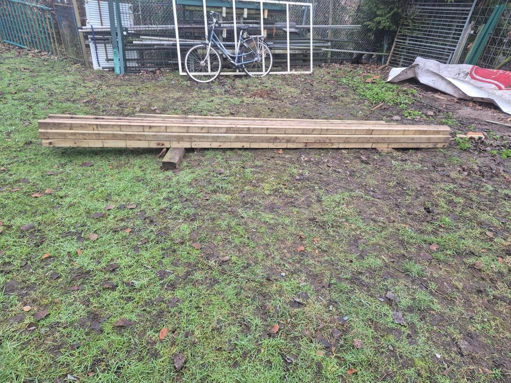 Geïmpregneerde balk 4.5x7 cm ZIE OMSCHRIJVING!, Doe-het-zelf en Verbouw, Hout en Planken, 25 tot 50 mm, Zo goed als nieuw, 300 cm of meer
