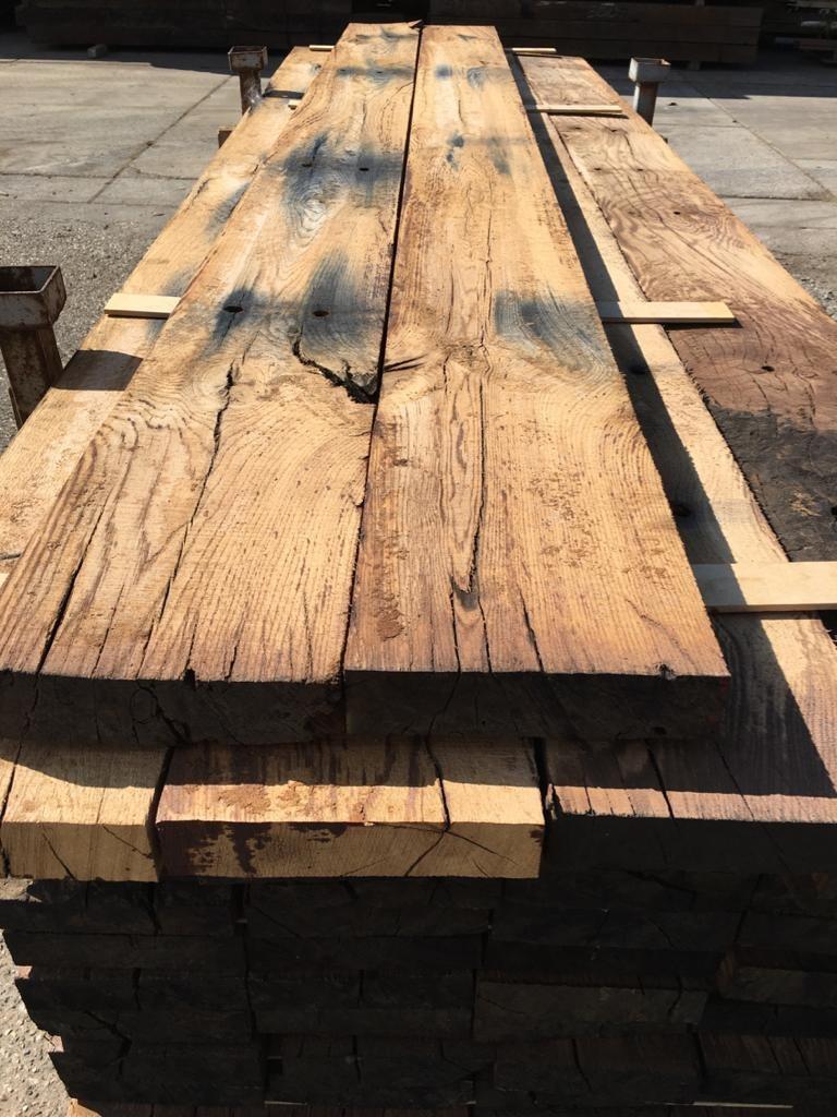 Onbehandelde Gebruikte Spoorbielsplanken - Karakteristiek!