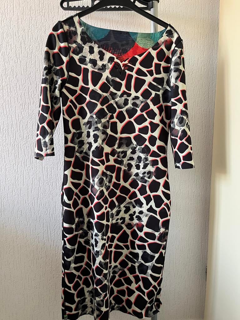 ZGAN Lizzy & Coco 2 kanten draagbare jurk maat 36, Kleding | Dames, Jurken, Zo goed als nieuw, Maat 36 (S), Zwart, Knielengte