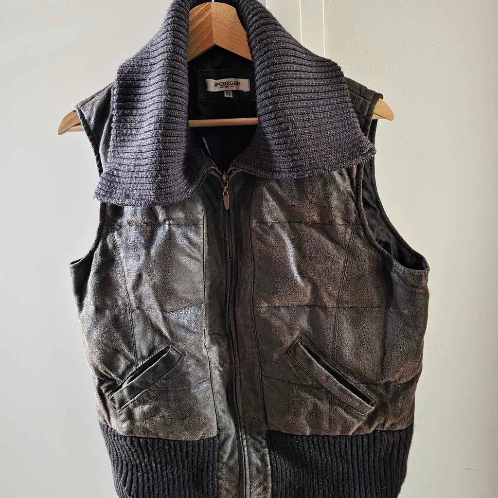 Mc Gregor Leren bodywarmer bruin, Ophalen of Verzenden, Zo goed als nieuw, Maat 38/40 (M), Bruin