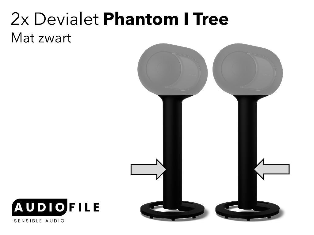 1 paar Devialet Phantom Tree’s (namens klant), Zo goed als nieuw, 120 watt of meer, Info@devialet.com, Front, Rear of Stereo speakers