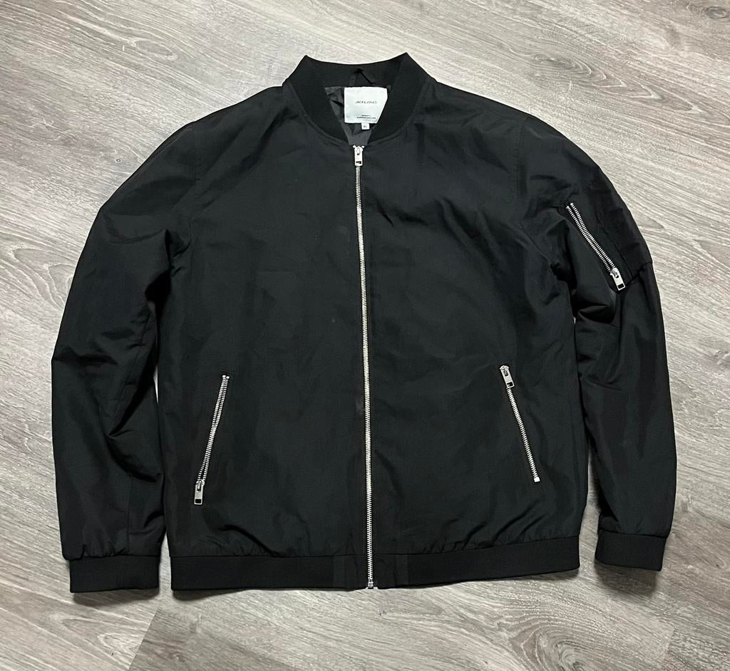 Jack & Jones lentejas bomberjack zwart - Maat XL, Ophalen of Verzenden, Zo goed als nieuw, Maat 56/58 (XL), Zwart